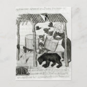 蜂蜜の採集 ポストカード (正面)