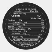 蜂蜜の栄養の事実乳児の蓋警告ラベル ラウンドシール (正面)