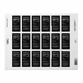 蜂蜜の栄養ファクト住所 シールブラック ラベル (フルシート)