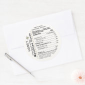 蜂蜜の栄養事実丸ラベルのApiary Name Bee ラウンドシール (封筒)