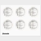 蜂蜜の栄養事実丸ラベルのApiary Name Bee ラウンドシール (シート)