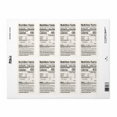 蜂蜜の栄養事実出荷ラベルアイボリー ラベル (フルシート)