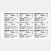 蜂蜜の栄養事実防水ラベル – 9のセット ラベル (シート)