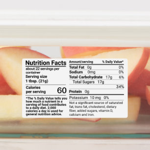 蜂蜜の栄養事実防水ラベル – 9のセット ラベル