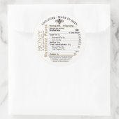 蜂蜜の栄養事実100%ミツバチと純粋 ラウンドシール (バッグ)