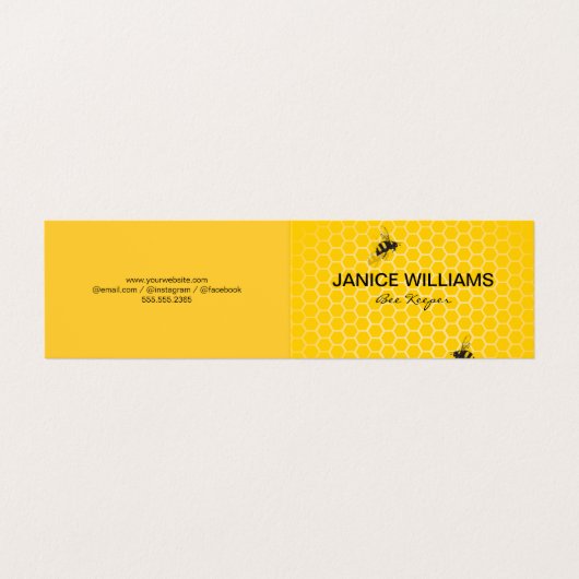 蜂蜜の櫛と蜂 名刺 (外部フラット)