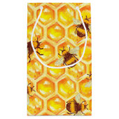 蜂蜜の櫛のギフト用の箱 スモールペーパーバッグ (裏面)