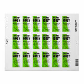 蜂蜜の気泡の味パーソナライズされた ラベル (フルシート)