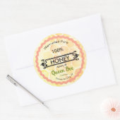 蜂蜜の瓶のステッカー ラウンドシール (封筒)