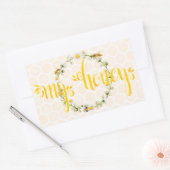 蜂蜜の瓶のステッカー 長方形シール (封筒)