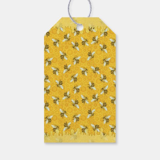 蜂蜜の瓶のApiaryの瓶は|の蜜蜂の巣および蜂に付けます ギフトタグ (裏面)