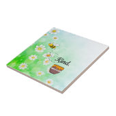 蜂蜜の種類フローラ緑の昆虫漫画文字 タイル (側面)