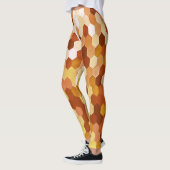 蜂蜜の色と蜂蜜の色のハニカムパターン。 レギンス (左)