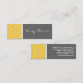 蜂蜜の花の万華鏡のように千変万化するパターン スキニー名刺 (正面/裏面)