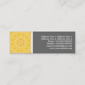 蜂蜜の花の万華鏡のように千変万化するパターン スキニー名刺 (裏面)