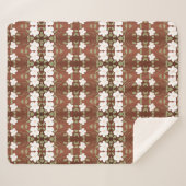 蜂蜜の茶色の花の毛布 シェルパブランケット (正面(横))