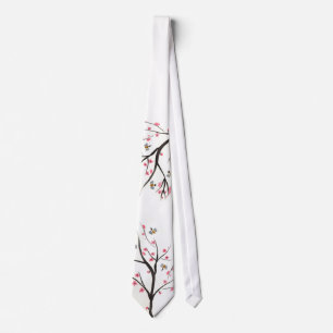 蜂蜜の蜂および桜のタイ ネクタイ