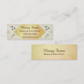 蜂蜜の蜂および花 スキニー名刺 (正面/裏面)