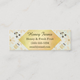 蜂蜜の蜂および花 スキニー名刺