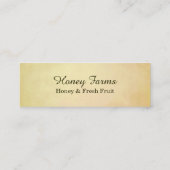 蜂蜜の蜂および花 スキニー名刺 (裏面)