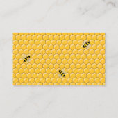 蜂蜜の蜂および蜜蜂の巣の名刺 名刺 (裏面)