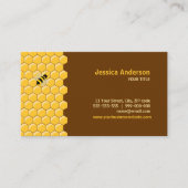 蜂蜜の蜂および蜜蜂の巣の名刺 名刺 (正面)