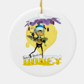 蜂蜜の蜂のクリスマスのオーナメント-かわいい蜂蜜の蜂 セラミックオーナメント (裏面)