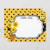 蜂蜜の蜂のサンキューカード サンキューカード (正面/裏面)