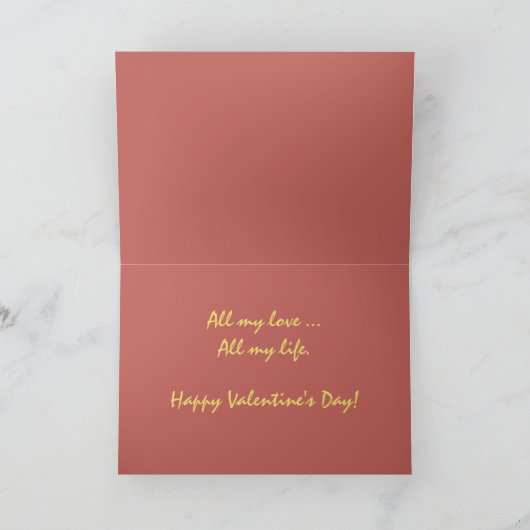 蜂蜜の蜂のバレンタインカード シーズンカード (内部)