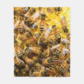 蜂蜜の蜂のフリースブランケット フリースブランケット (正面)