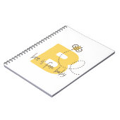 蜂蜜の蜂のベビーの写真アルバムかジャーナル ノートブック (左側)