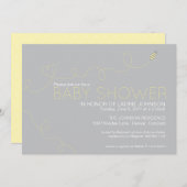 蜂蜜の蜂のベビーシャワーの招待状 招待状 (正面/裏面)