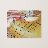 蜂蜜の蜂の古代ヴィンテージのアートワークの女神 ジグソーパズル (横)