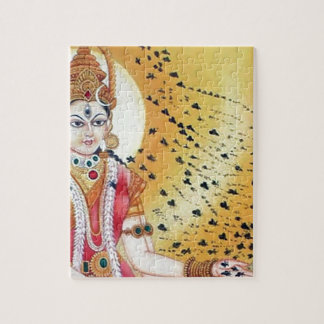 蜂蜜の蜂の古代ヴィンテージのアートワークの女神 ジグソーパズル