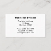 蜂蜜の蜂の名刺 名刺 (裏面)