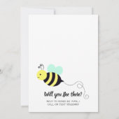 蜂蜜の蜂の男女兼用な最初誕生日 招待状 (裏面)