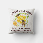 蜂蜜の蜂の蜂蜜の販売人の養蜂家のApiaristのカスタム クッション (裏面)