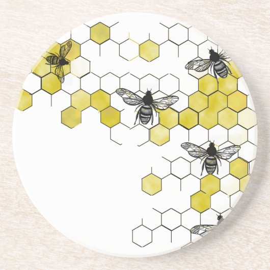 蜂蜜の蜂の蜜蜂の巣のコースター コースター (正面)