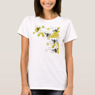 蜂蜜の蜂の蜜蜂の巣のワイシャツ Tシャツ