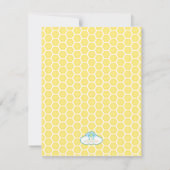 蜂蜜の蜂の誕生日の招待 招待状 (裏面)