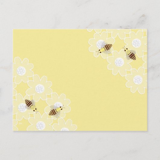 蜂蜜の蜂の郵便はがき ポストカード (正面)