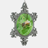 蜂蜜の蜂の~のピューターのオーナメント スノーフレークピューターオーナメント (左)