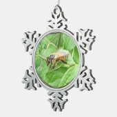 蜂蜜の蜂の~のピューターのオーナメント スノーフレークピューターオーナメント (右)