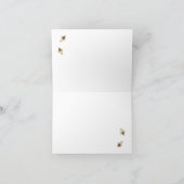 蜂蜜の蜂は黄色い感謝していしています サンキューカード (内部)