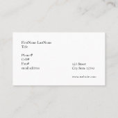 蜂蜜の蜂及び整頓された先端 名刺 (裏面)