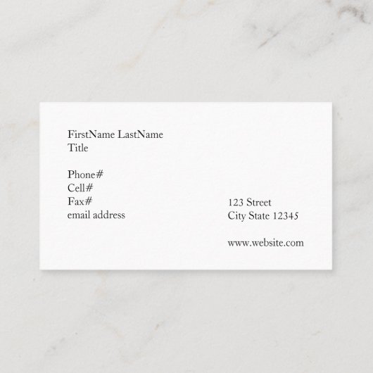 蜂蜜の蜂及び整頓された先端 名刺 (裏面)