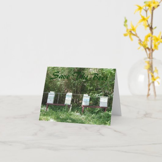 蜂蜜の蜂 カード (黄色い花)