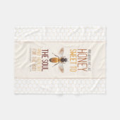 蜂蜜の蜂 フリースブランケット (正面(横))