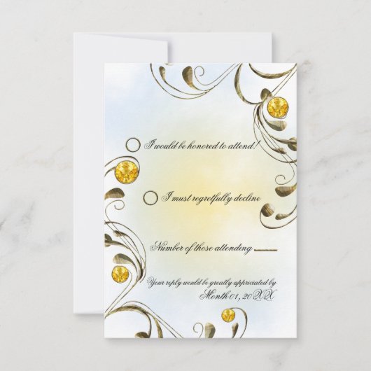 蜂蜜の蜂 出欠カード (正面)