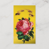 蜂蜜の蜂、養蜂家のブラウンのワックスのシールのモノグラム 名刺 (裏面)